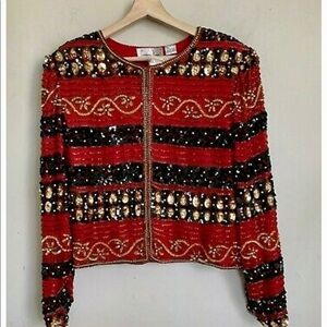 Laurence Kazar vintage sequin jacket